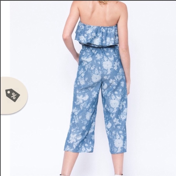 Sadie & Sage Blue Floral Jumpsuit - Picture 2 of 6